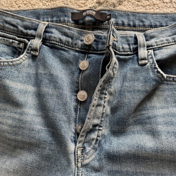 Hudson jeans Thalia straight leg button fly distressed 30 - Picture 5 of 9